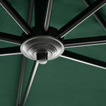 Square Cantilever Roma Parasol W/ 360° Crank & Base | Green