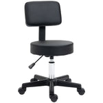 Adjustable Swivel Salon Chair Padded Seat Back 5 Wheels | One Size | Black