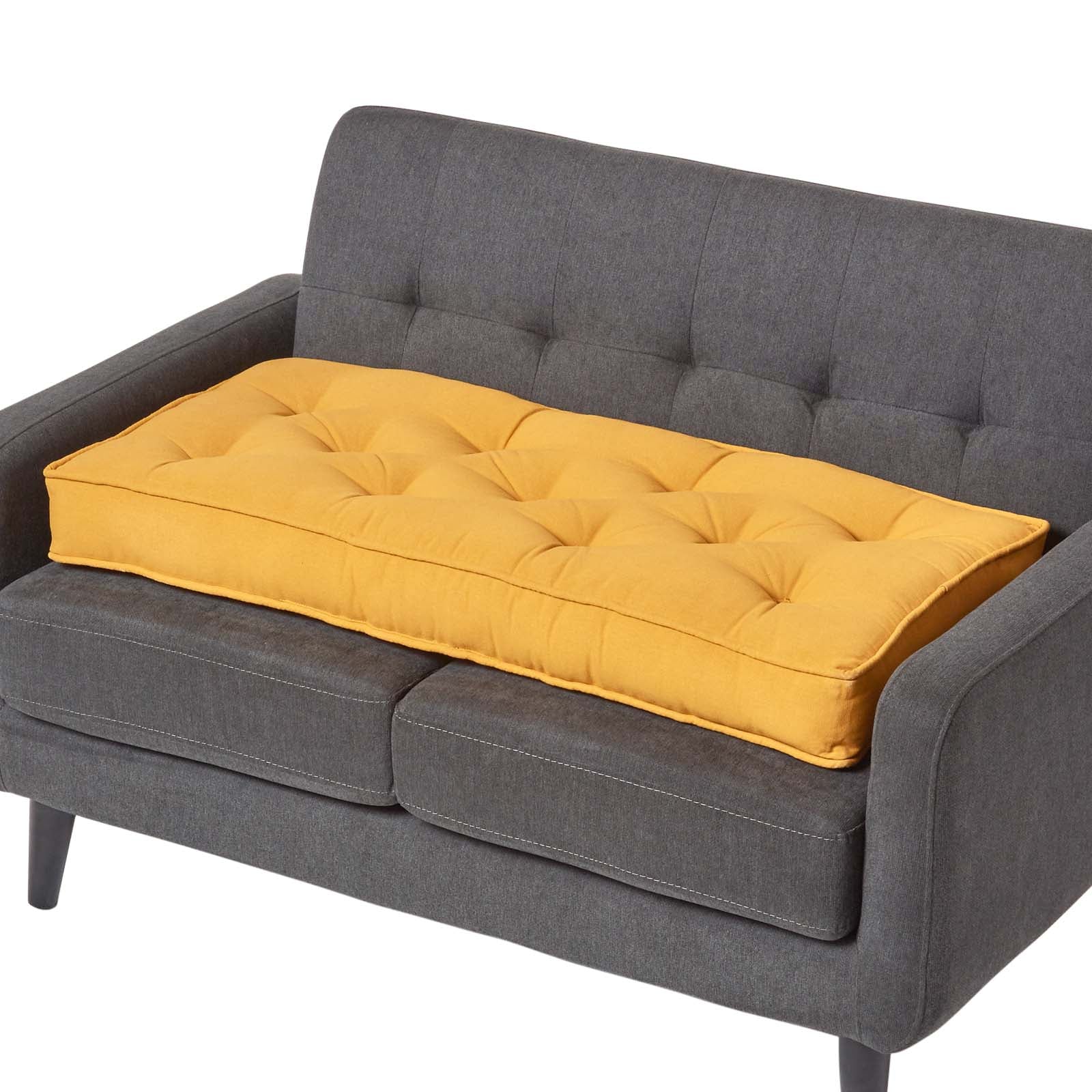 Cotton 2 Seater Booster Cushion | 50cm x 100cm | Mustard