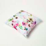 Multicolour Flowers Outdoor Cushion 45 X 45 Cm, Set Of 2 | 45cm x 45cm | Pink & White