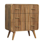 Solid Mango Wood T-bar Ridged Chest