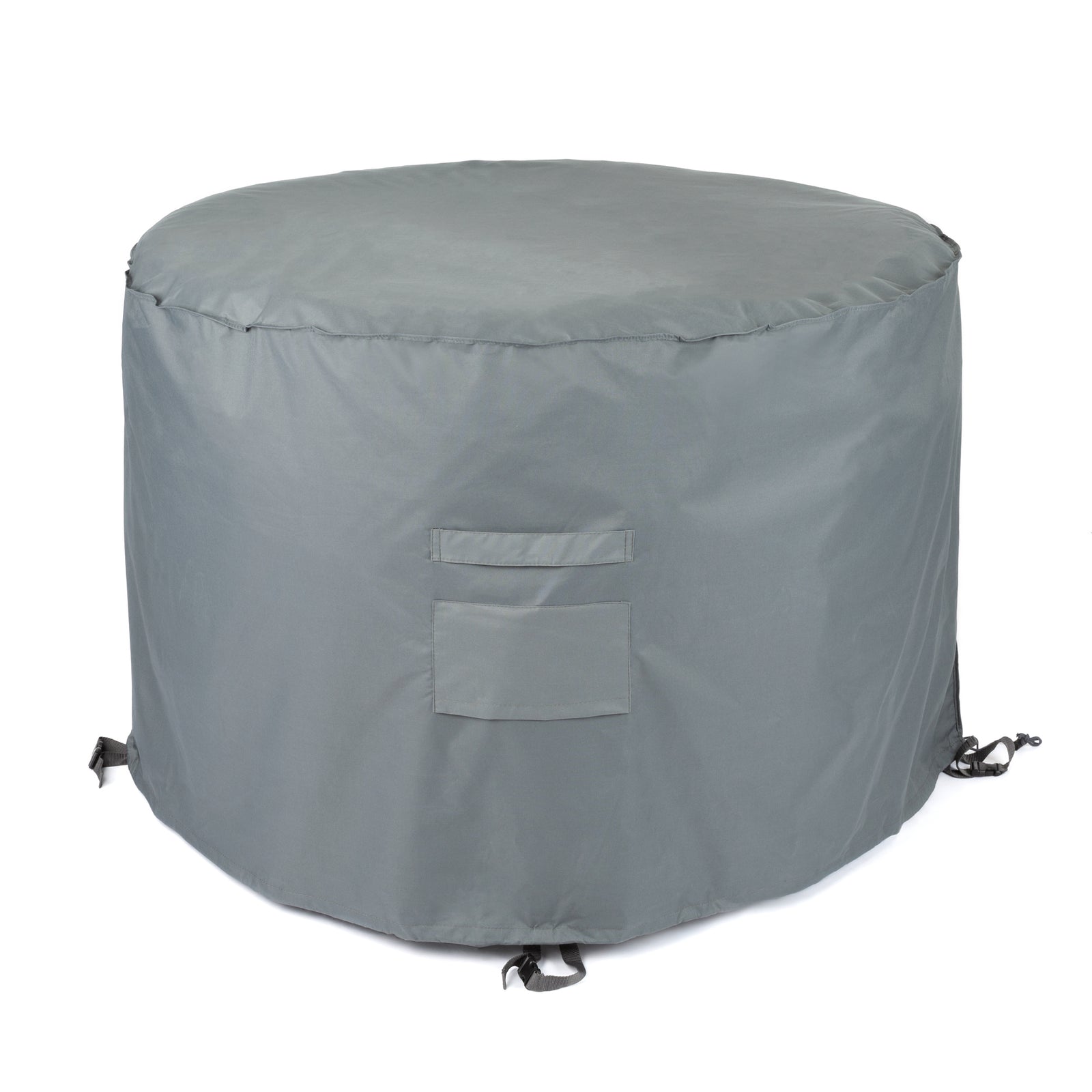 Heavy Duty Round Garden Table Cover - Grey