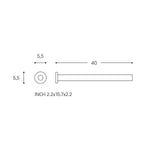 Towel Rail Brushed Copper Pvd Architect Sp (40cm)