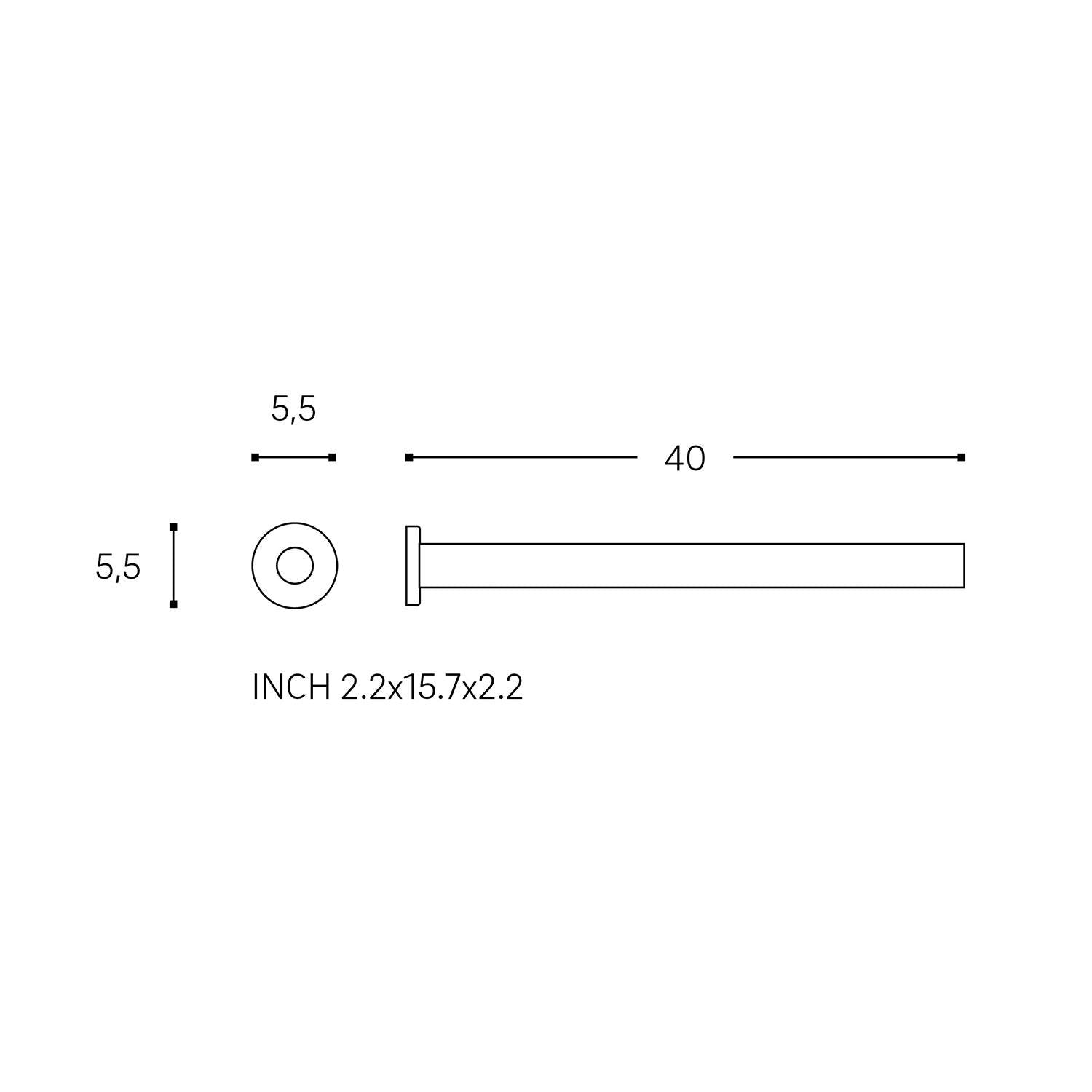 Towel Rail Brushed Copper Pvd Architect Sp (40cm)