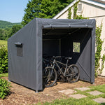 6 X 5ft Outdoor Garden Storage Shelter Bike Tent With Roll-up Zipper Door | Dark Grey