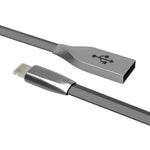 Spring Zinc Alloy Lightning To Usb Sync And Charge Cable 1 Meter | Gray