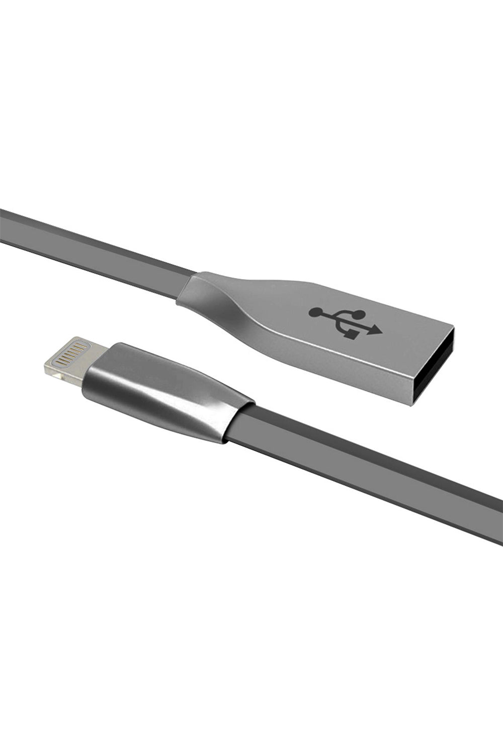 Spring Zinc Alloy Lightning To Usb Sync And Charge Cable 1 Meter | Gray