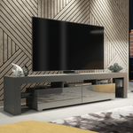 Nova Tv Unit 200cm With Led Lights | Dark Grey