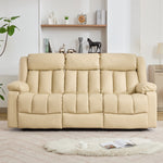 Sheridan 3 Seat Manual Recliner Sofa With Central Console | Cream