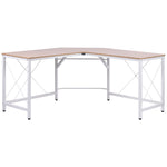 Corner L-shape Desk Computer Pc Workstation Writing Table | White