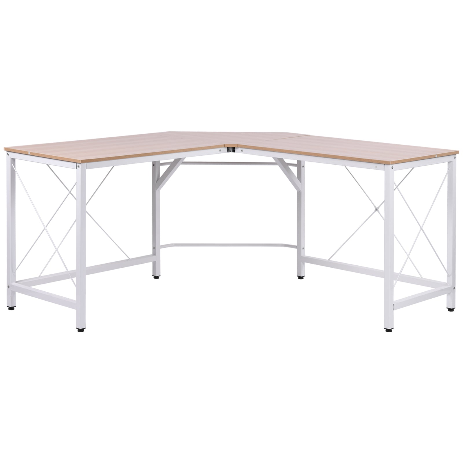 Corner L-shape Desk Computer Pc Workstation Writing Table | White