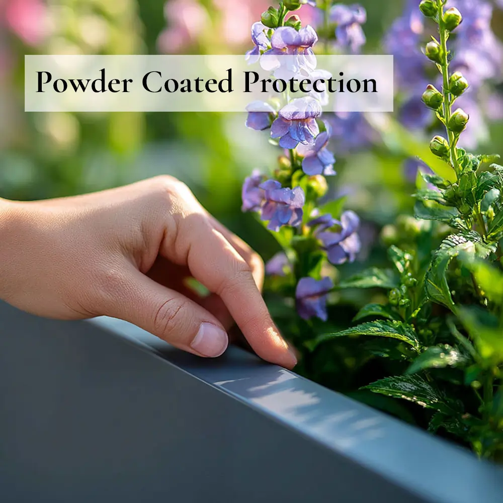 Zinc Galvanised Trough Planter | 75cm x 32cm x 32cm | Grey