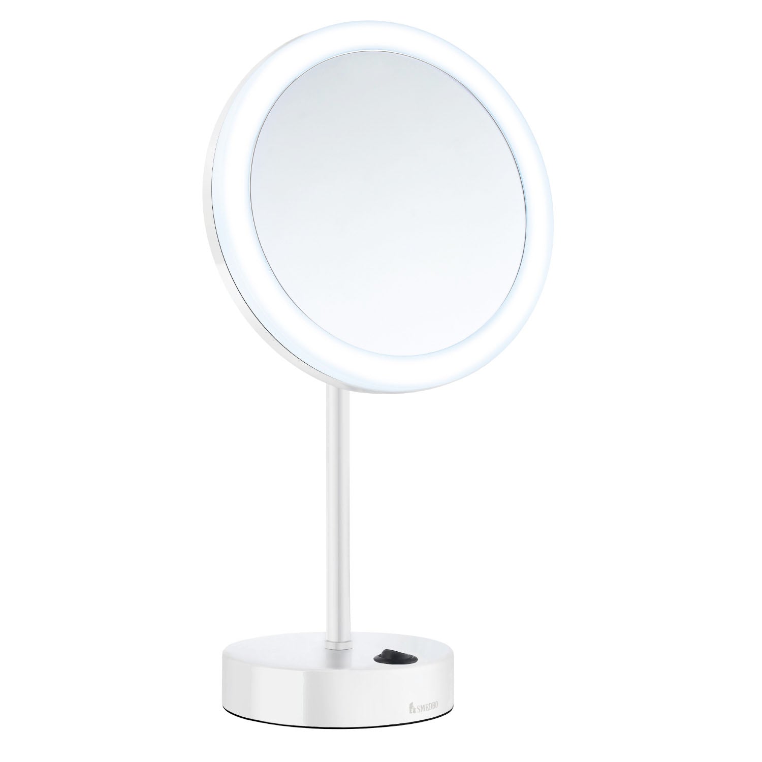 Shaving Make Up Mirror Dual Light Led 5x Magnification | White