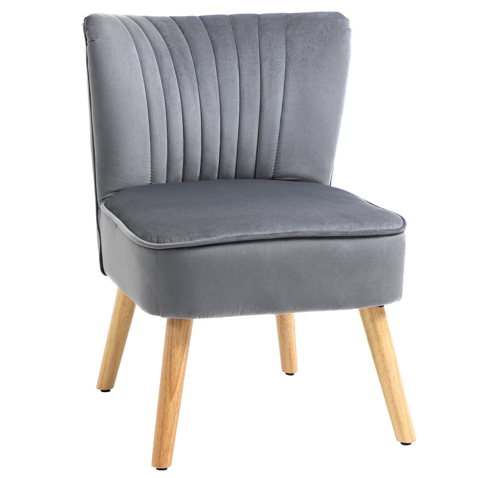 Velvet Accent Chair Occasional Tub Chair Living Room | One Size | Gray