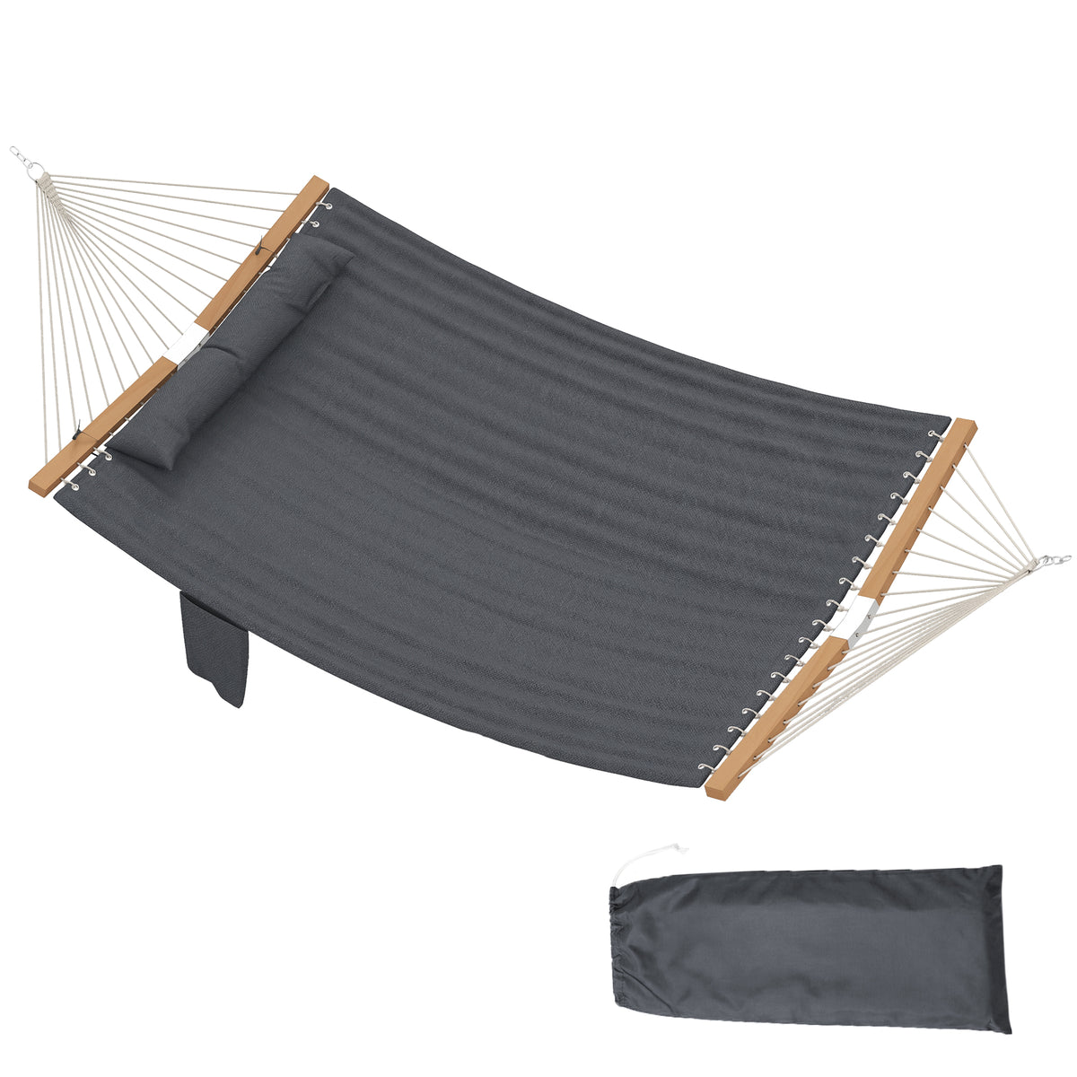 Outsunny Double Hammock 2-person Padded Swing Bed