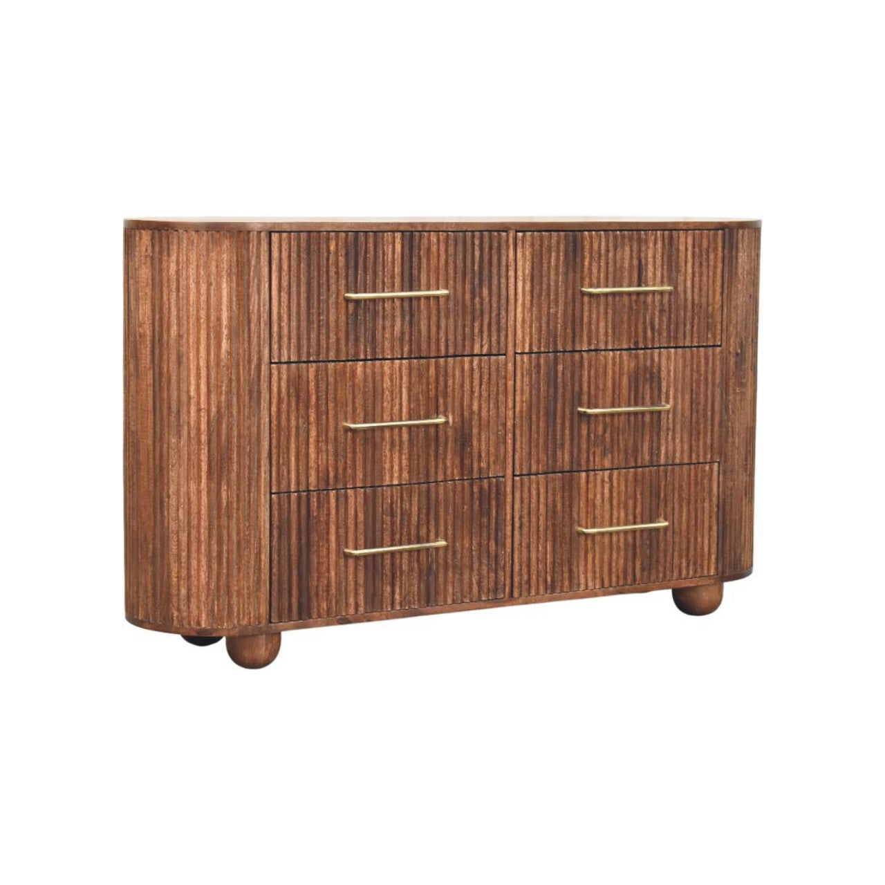 Ridgefront Chest - Roasted Almond, 6 Drawers, Brown