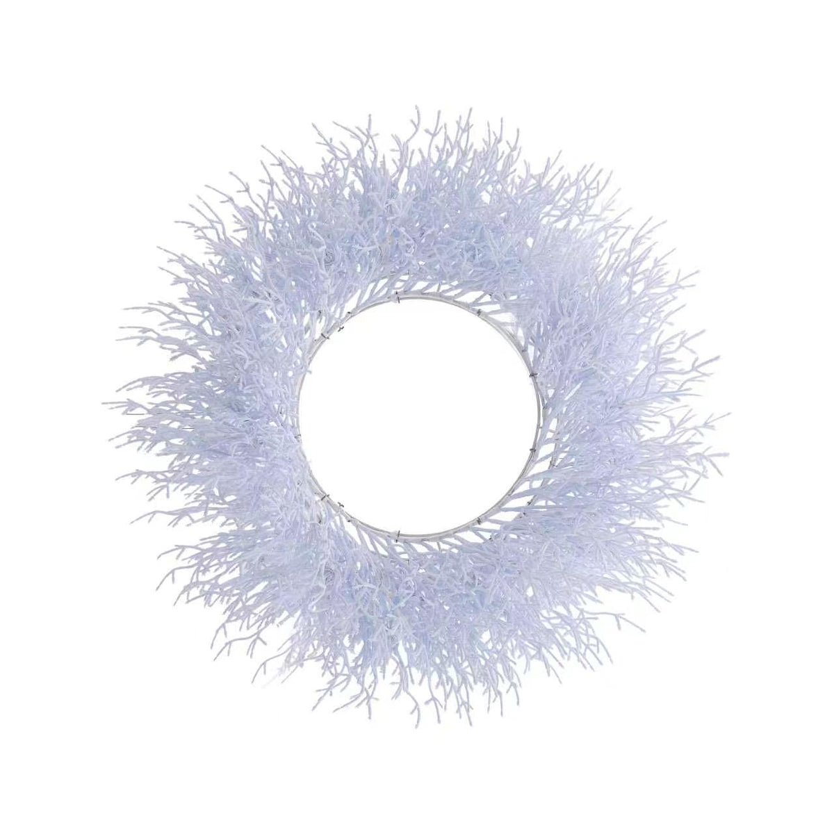 Indoor & Outdoor Living Arctic Snowdrift Christmas Wreath –  White With Warm White Led Lights