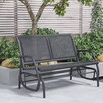 2-person Patio Glider Bench Gliding Chair Loveseat W/armrest