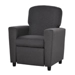 Kids Sofa With Footrest Linen Recliner Armchair Playroom Bedroom Grey