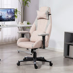 Gamer Computer Chair, Gaming Chair With Swivel Wheels, Pale Pink