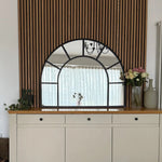 Mio - Metal Arched Window Mirror | 95cm x 120cm | Black
