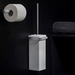 Toilet Brush, Siver Gloss, Wall-mounted. Collection The Grid