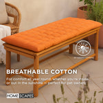Outdoor Bench Cushion For 2 & 3 Seater Garden Seat Pad For Furniture, Kitchen, Dining & Indoor Use | 2 | Burnt Orange