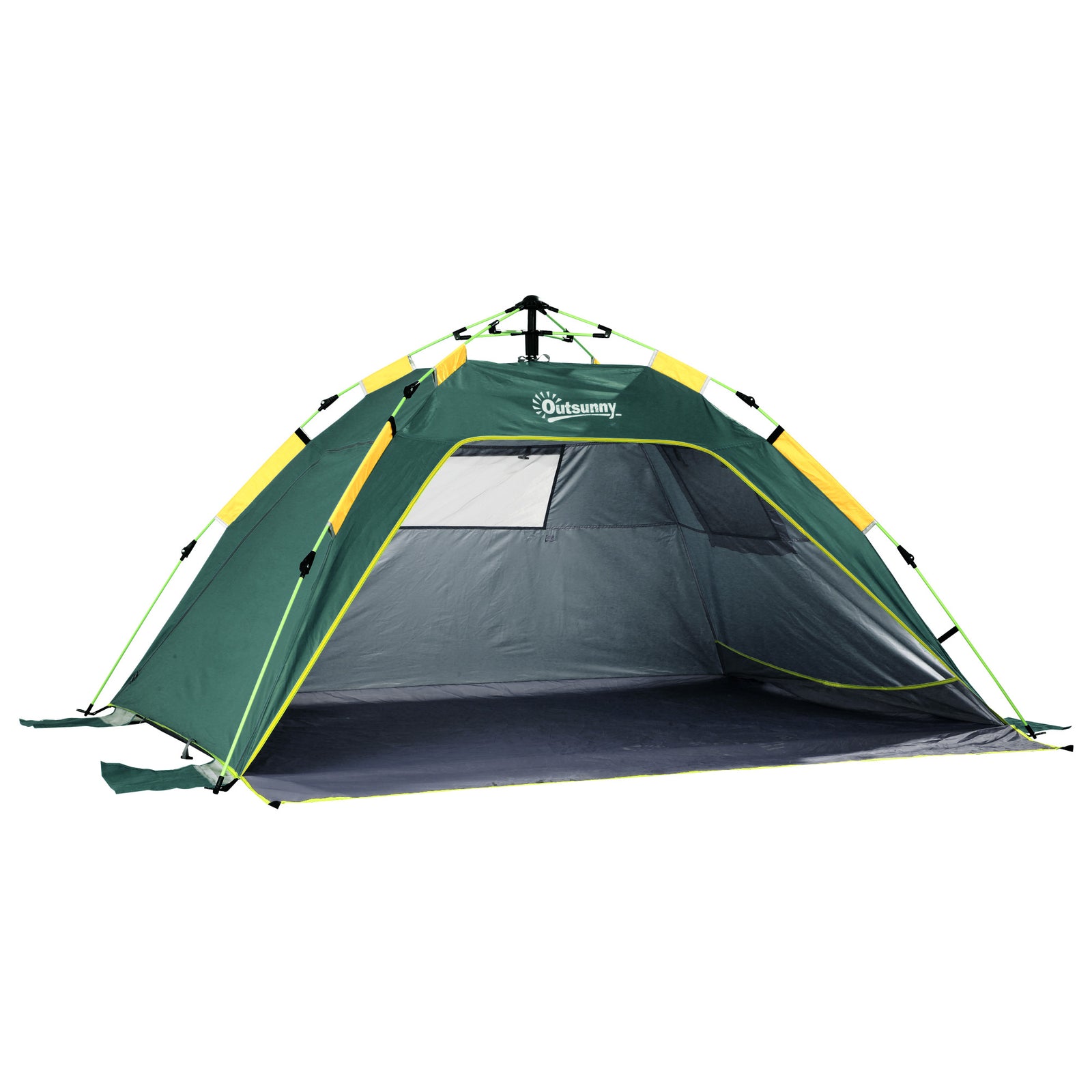 2 Man Pop-up Beach Tent Sun Shade Shelter Hut W/windows,door | Green