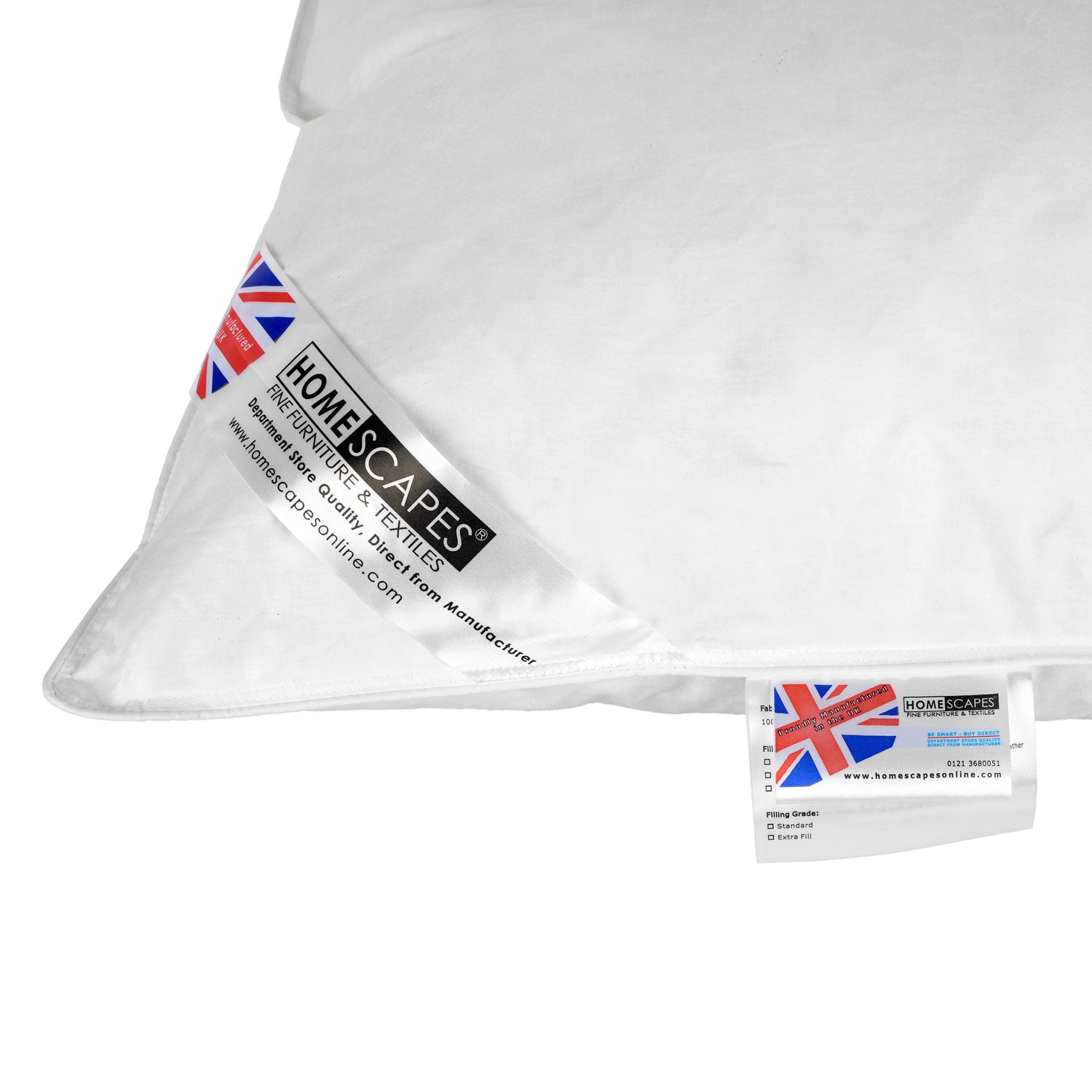 Goose Down Pillow With 100% Cotton Case