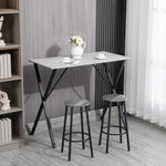 Bar Table, Wood Effect Top, Steel Legs