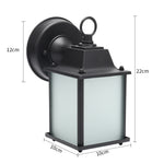 Vintage Cast Aluminium Outdoor Wall Lantern Light – Waterproof Frosted Glass Design With E27 Socket For Patios