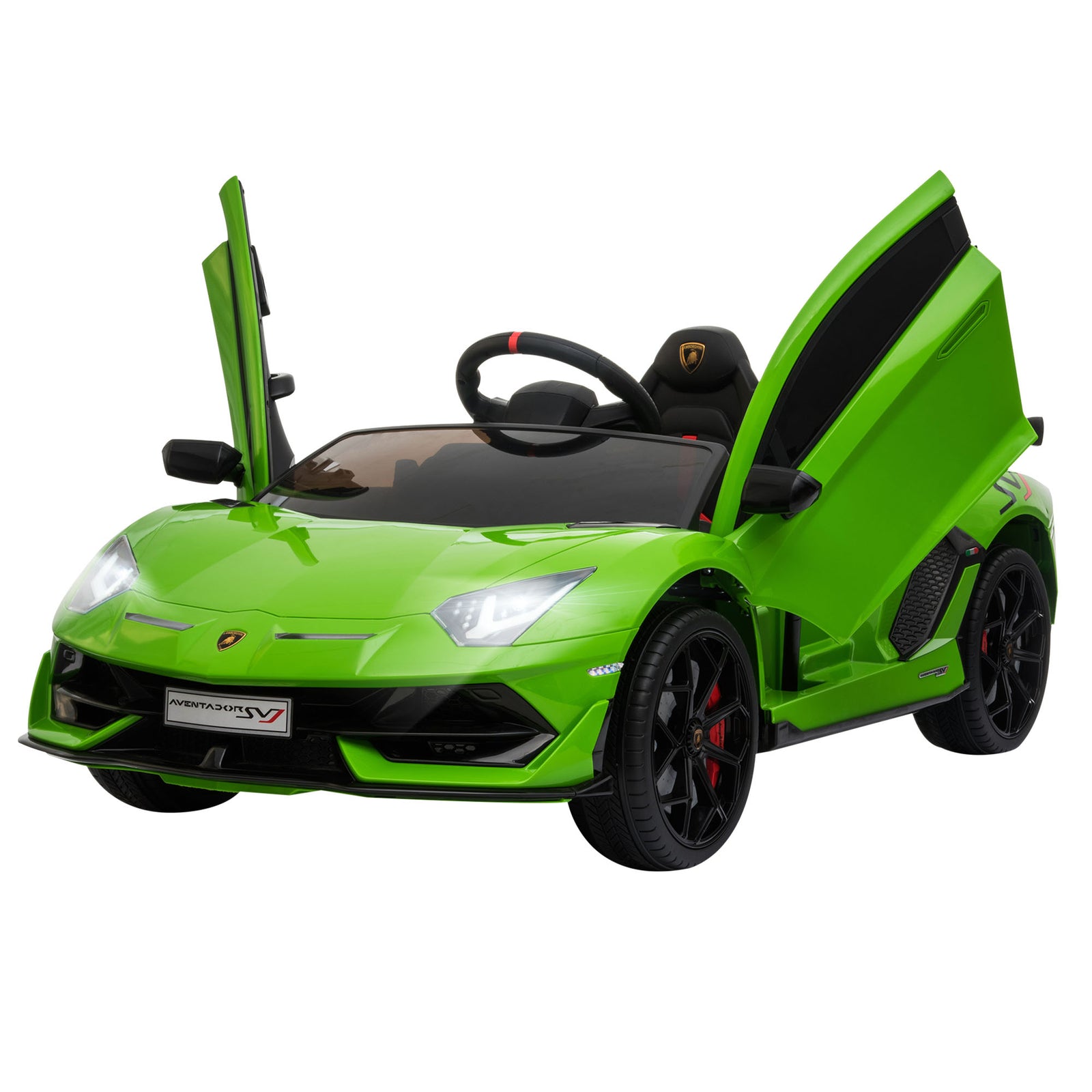 Lamborghini Svj 12v Ride-on Car W/ Lights Music Remote 3-8 Yrs | Green