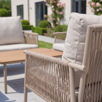 Verano Outdoor Rope Conversation Set | Cream & Beige