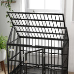 48" Heavy Duty Dog Crate W/ Removable Tray, Logs