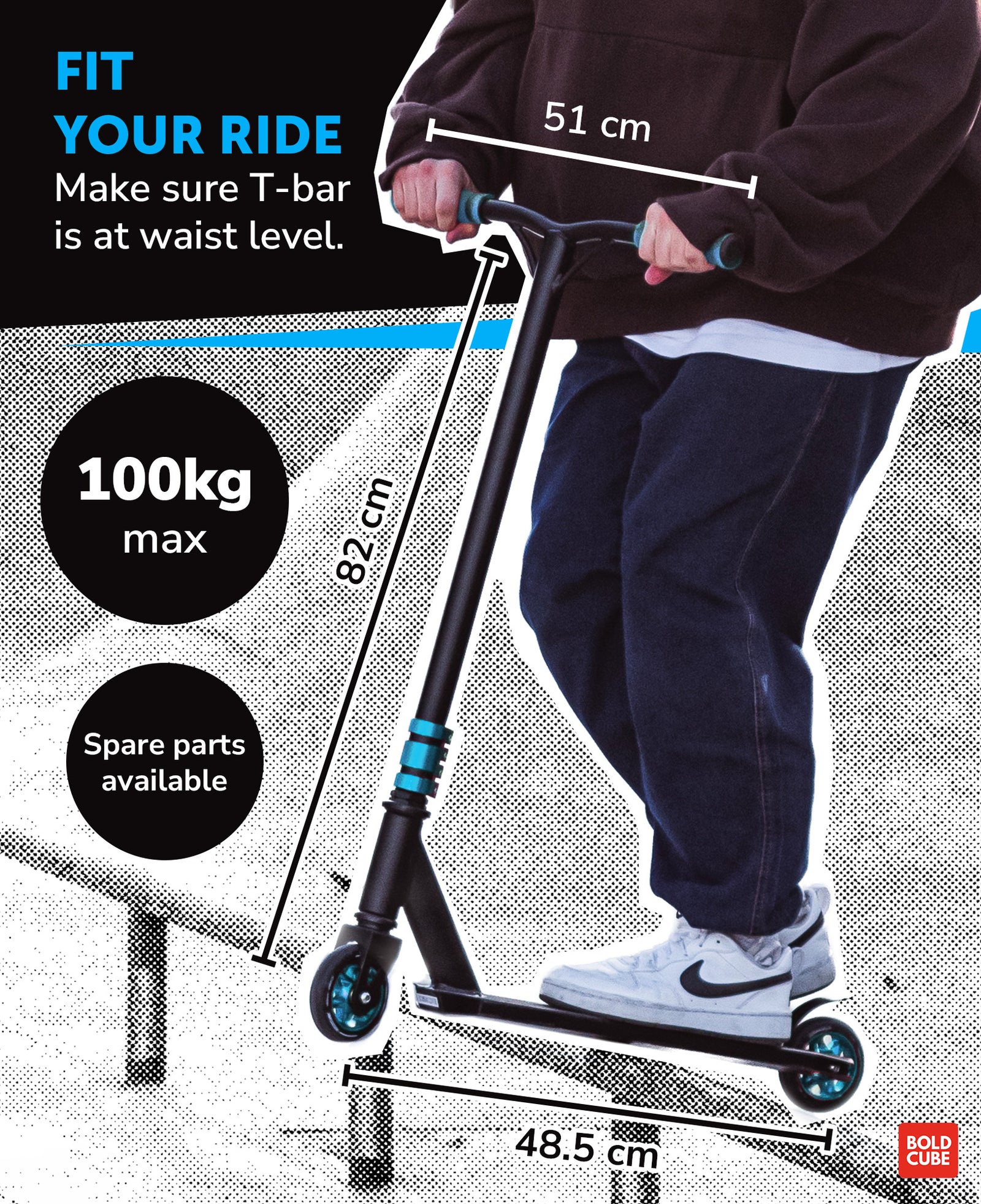 Deluxe Stunt Scooter | Cyan