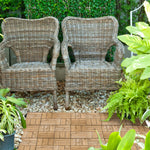 27 Pcs Brown Outdoor Flooring Tiles 30x30 Cm, 2.5㎡ Pack | Brown