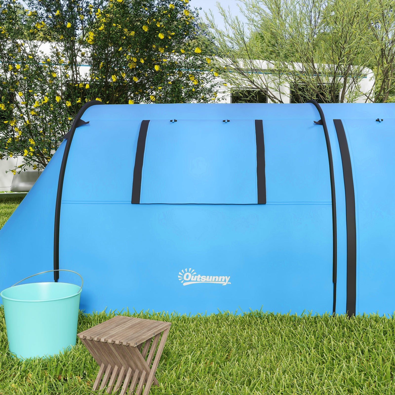 2 Room Camping Family Tent For 3-4 Man, 3000mm Waterproof | Sky Blue