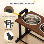 Raised Dog Bowls With 4 Heights Adjustable And 3 Adjustable Angles