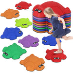 9 Pcs Balance Stepping Stones, Stackable River Stones With Non-slip Edge | Multi