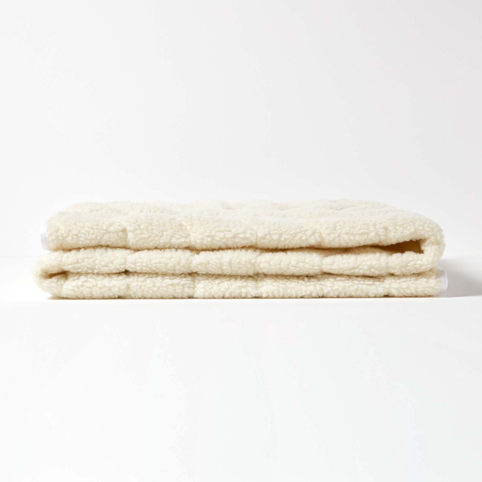 Deep Quilted Fleece Mattress Topper | Single | White