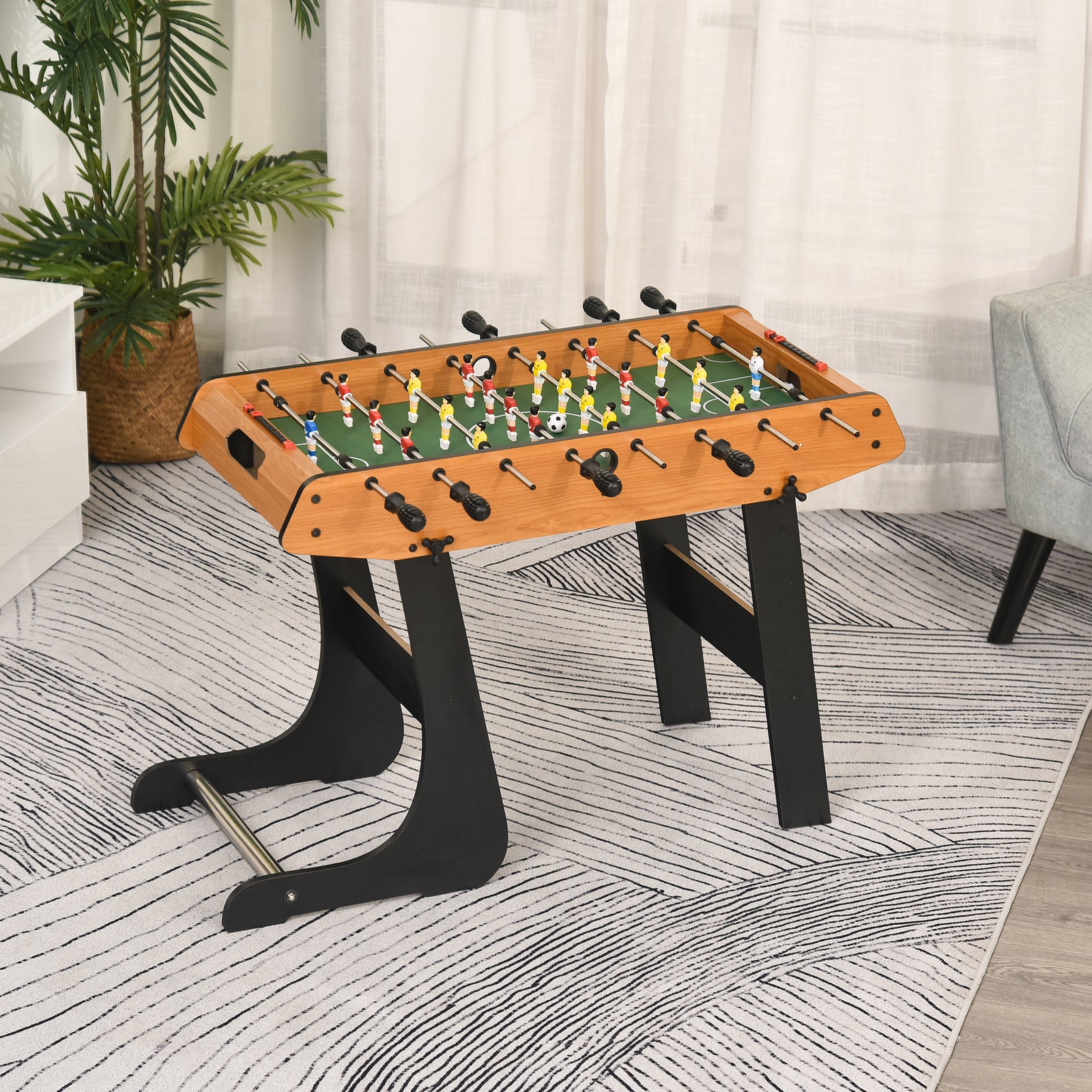 Folding Football Gaming Table For Family Fun | Yellow