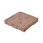 Cotton Thin Striped Floor Cushion | 50cm x 50cm | Beige
