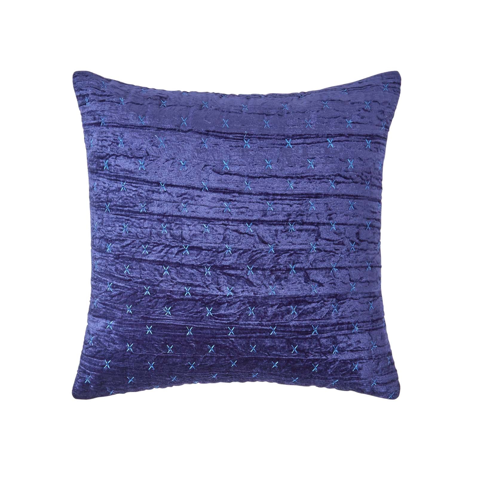 Crushed Velvet Cushion Cover | 40cm x 40cm | Navy Blue
