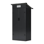 3x2ft Outdoor Metal Garden Storage Shed Small Garden Shed | Black