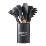 11-piece Silicone Kitchen Utensil Set For Nonstick Cookware | Dark Grey