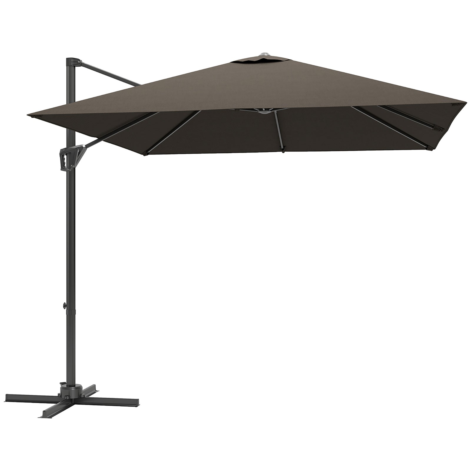 2.5x2.5m Offset Parasol, Cantilever Umbrella