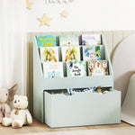 Kids Bookcase W/ 3 Tier Shelves, Drawer, For Bedroom, Nursery | Green