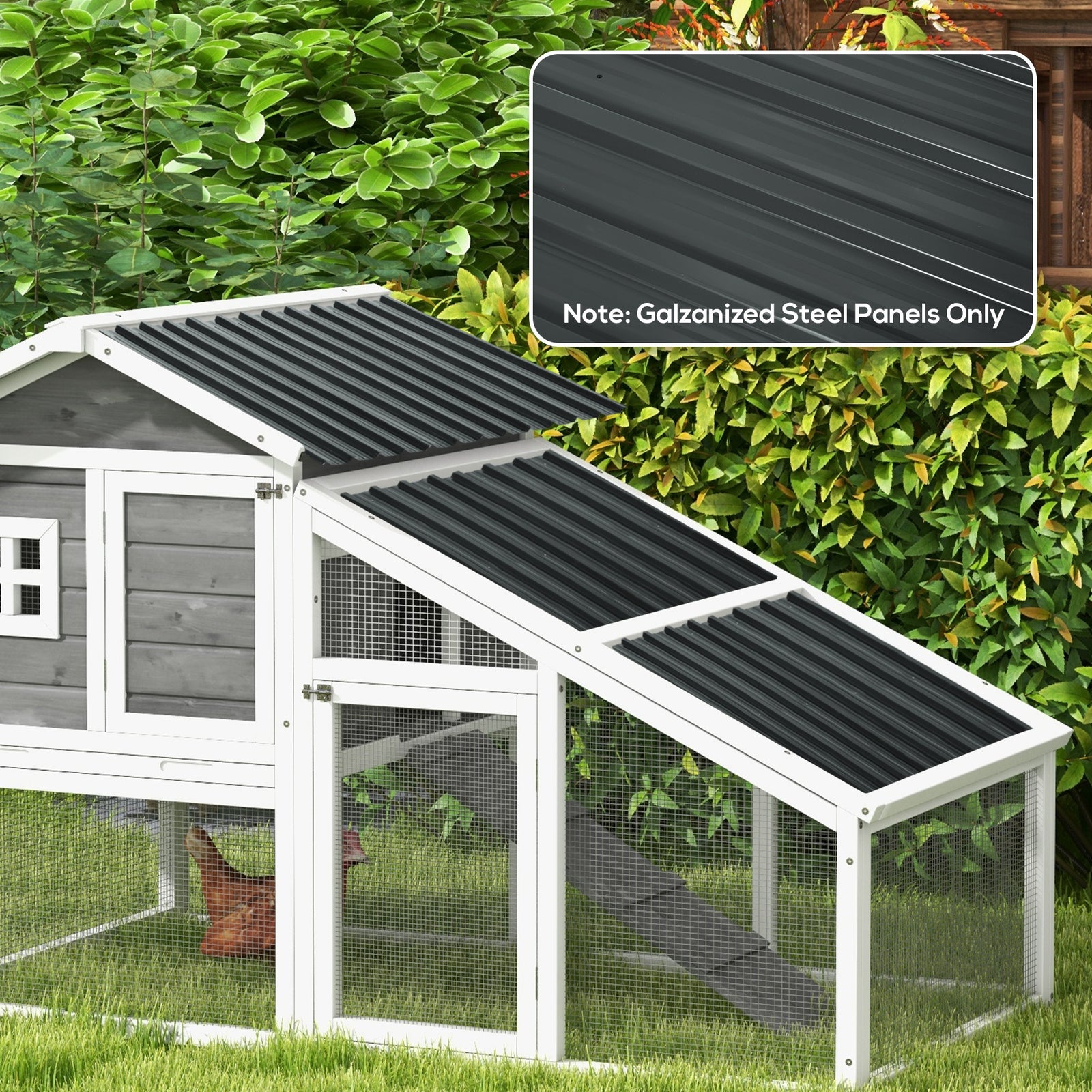 Pack Of 12 Metal Roofing Sheets For Greenhouse And Shed | Dark Gray