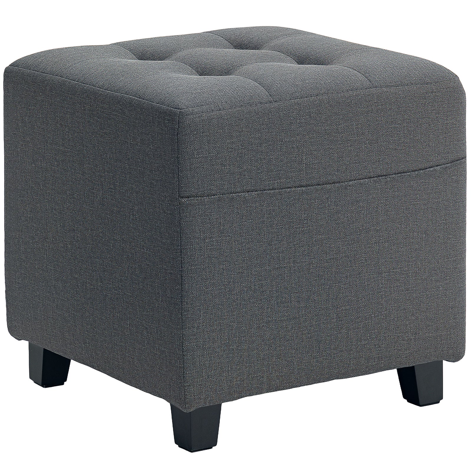 Small Footstool Square Ottoman With Padded Seat