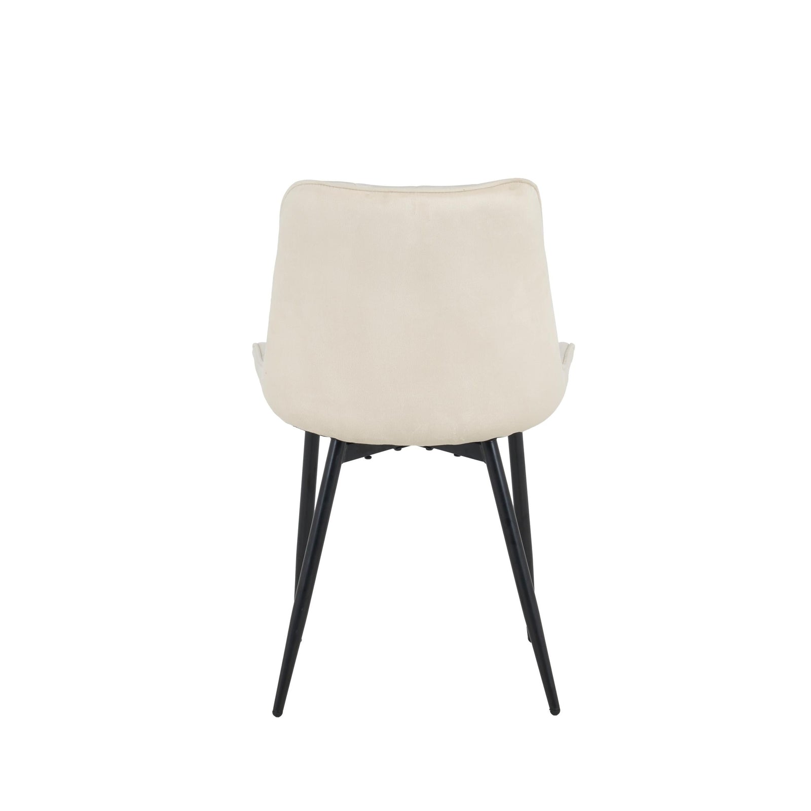 Colorado Dining Table With 4 Erica Velvet Chairs | One Size | Cream